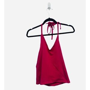 Maeve by Anthropologie Fuchsia Pink Halter Top Size Medium Summer Flirty
